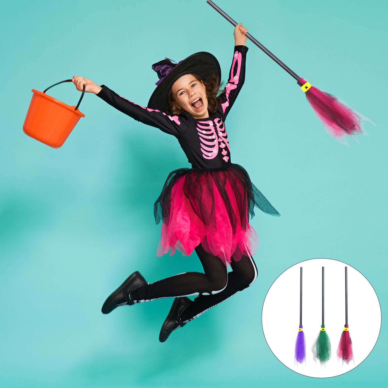 Easy Cosplay Prop - Properti sapu penyihir Halloween untuk para