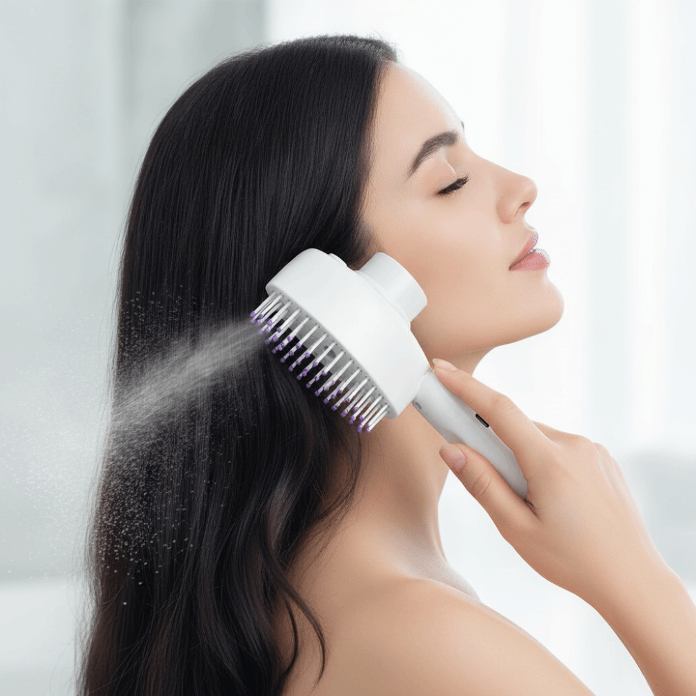 Hair Spray Color - Sisir Pijat Semprotan Cahaya Merah Multi-Fungsi