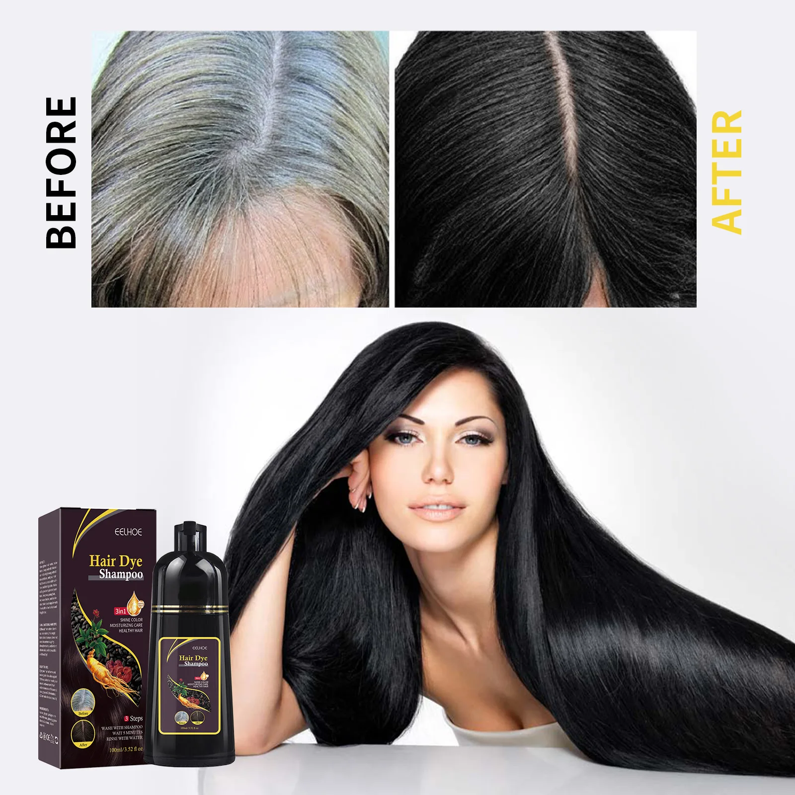 100ML Sampo Pewarna Rambut Her - Hair Spray Color ulasan dan harga