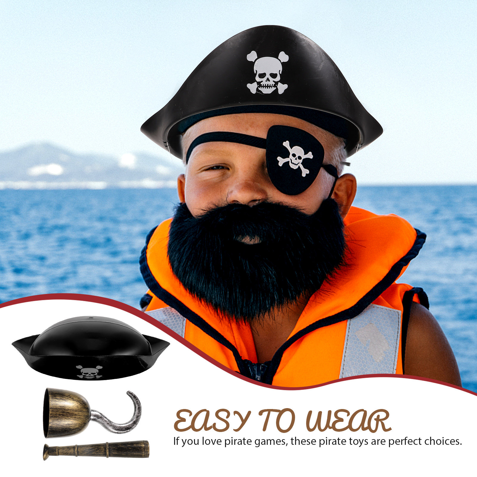 Set Kostum Bajak Laut, Mudah D - Easy Cosplay Prop ulasan dan harga