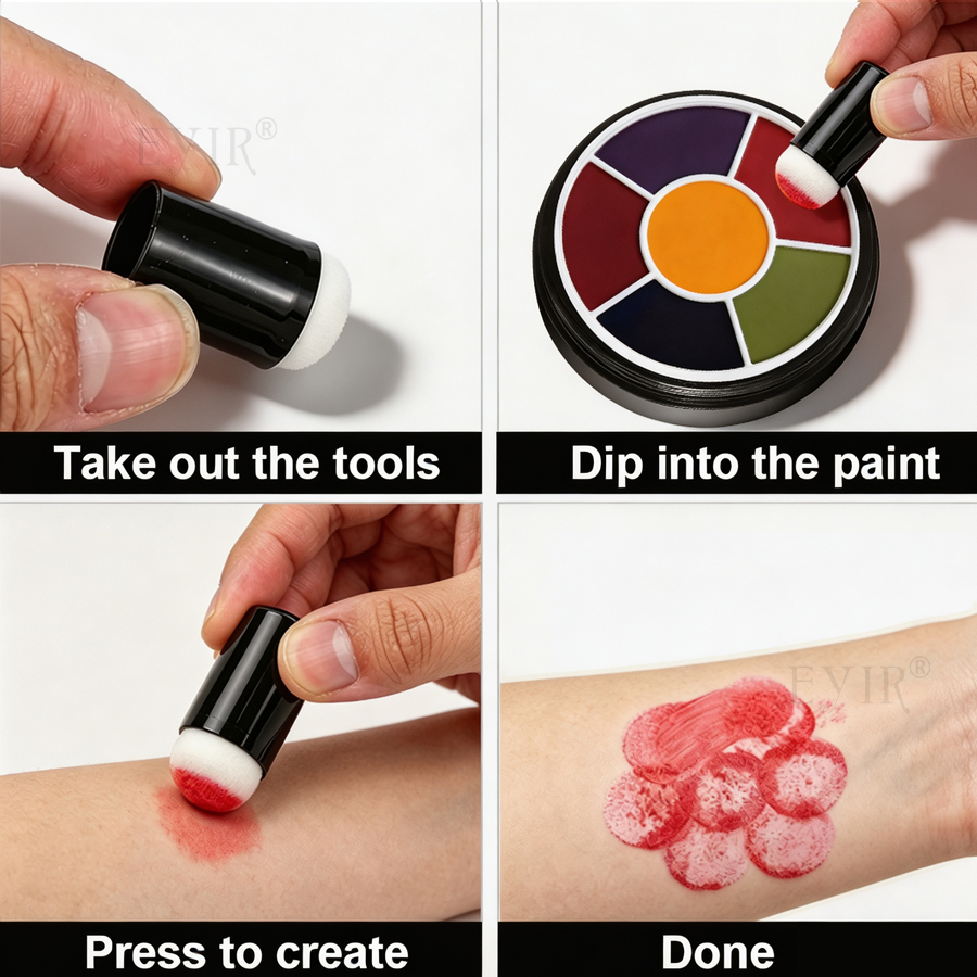 Palet Cat Wajah dan Tubuh 6 Wa - Cosplay Prop Paint ulasan dan harga